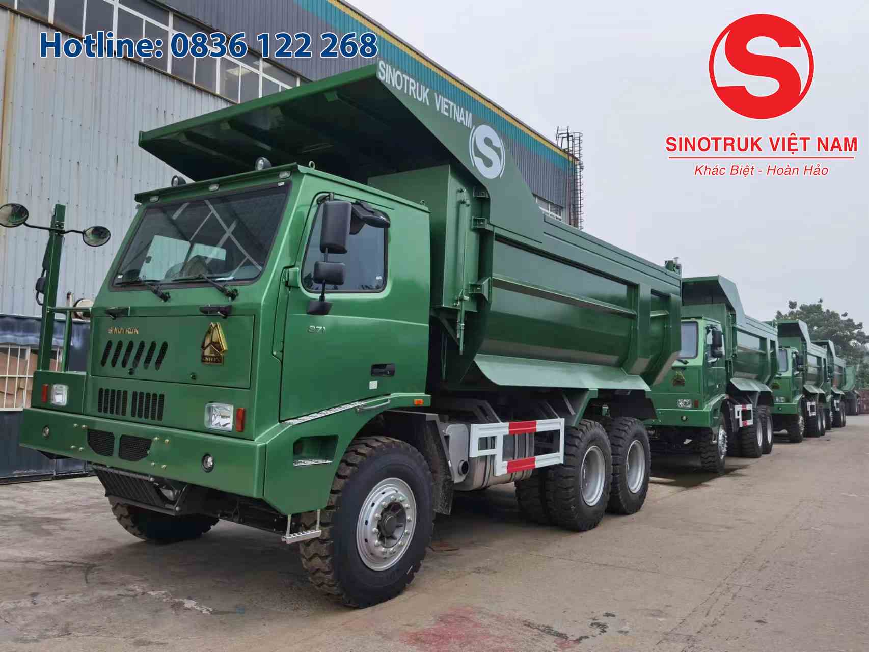 XE BEN MỎ HOWO BÁ VƯƠNG 70 TẤN ĐẦU LỆCH 2025 ngoai that xe ben mo howo ba vuong 70 tan dau lech 1