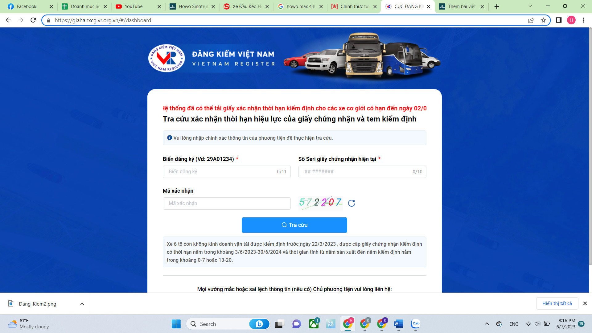 Tự Động Gia Hạn Đăng Kiểm